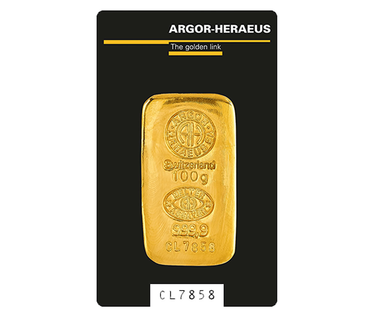 argor heraeusgold bar 100g