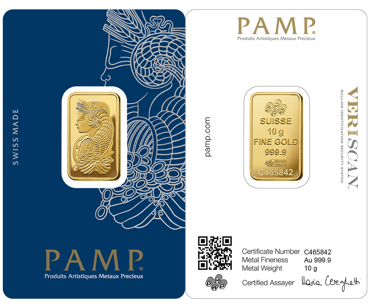 fortuna gold minted bar 10g