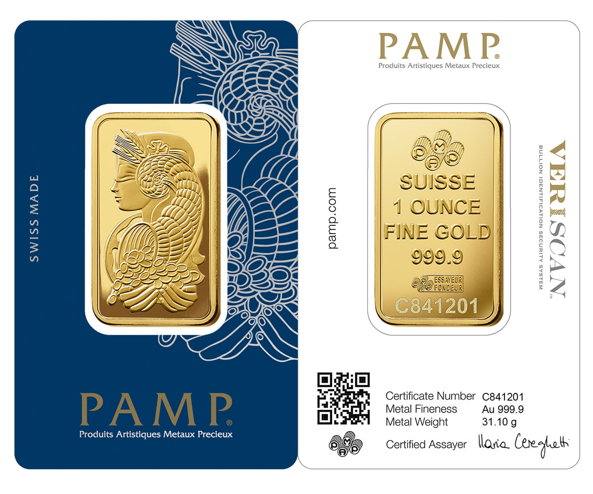 fortuna gold minted bar 1oz